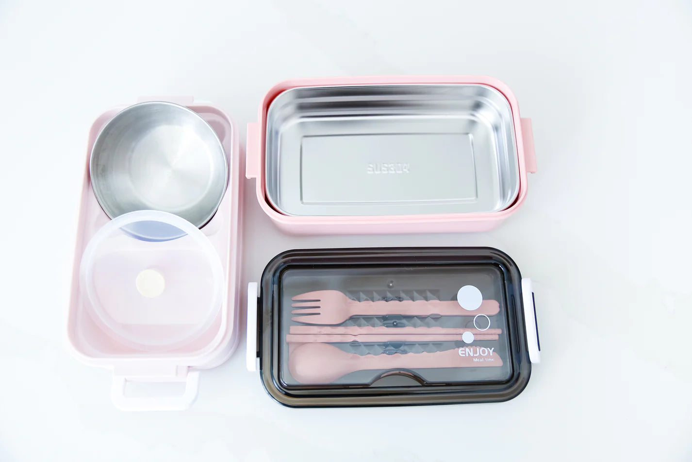 Pink Stackable Bento Box