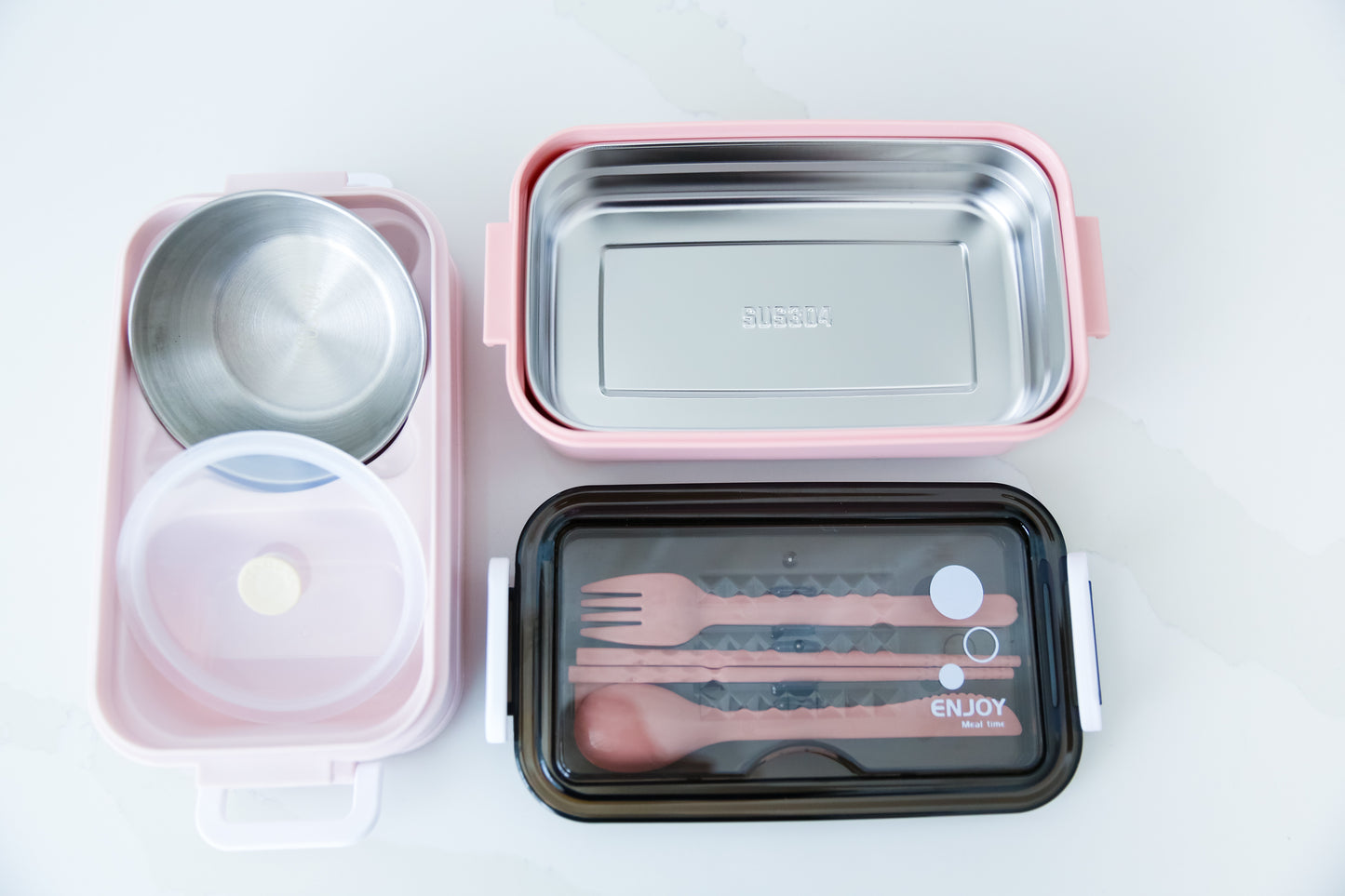 Pink Stackable Bento Box
