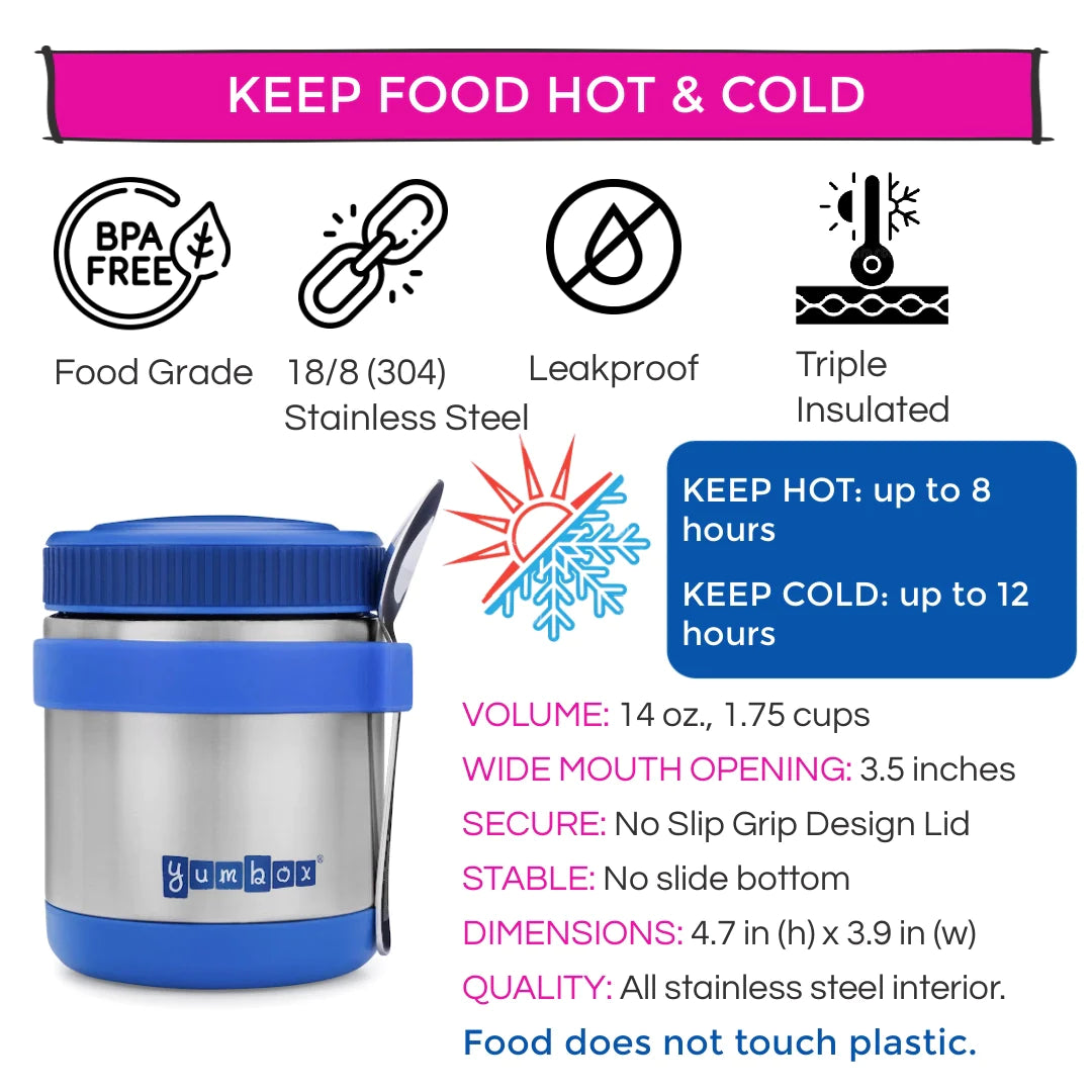 Food Thermos with Spoon - Neptune Blue