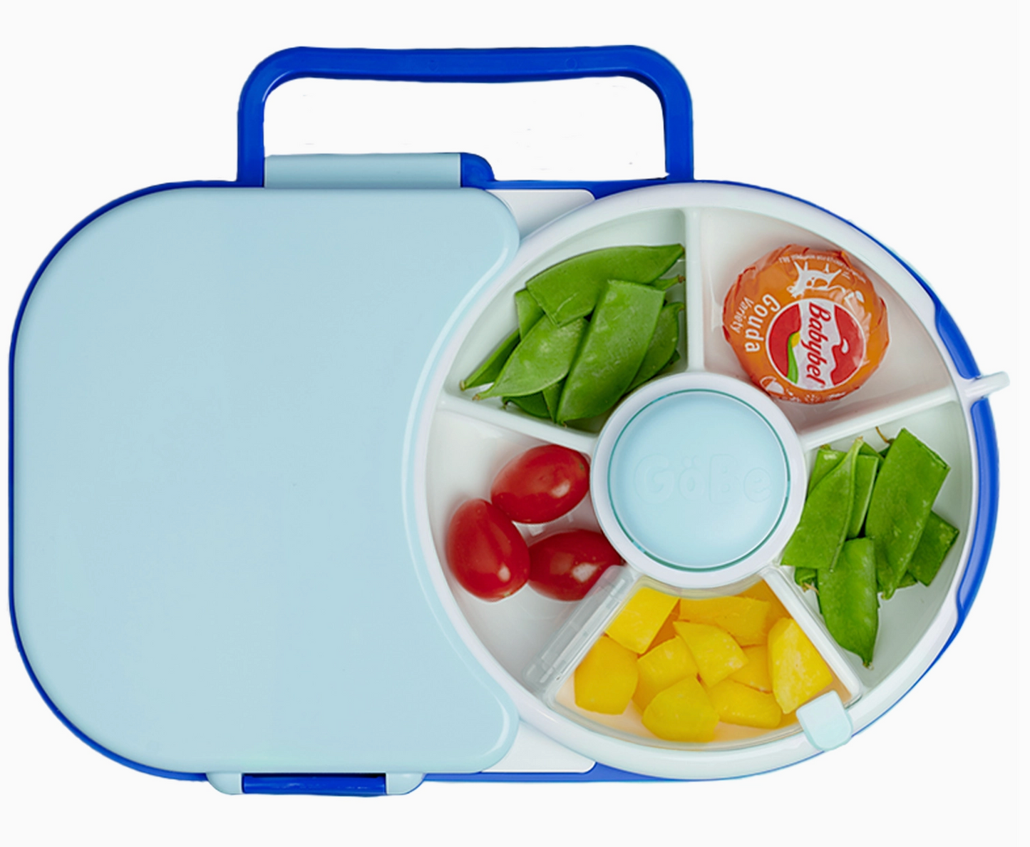 Gobe Kids Lunchbox with Snack Spinner - Blueberry Blue