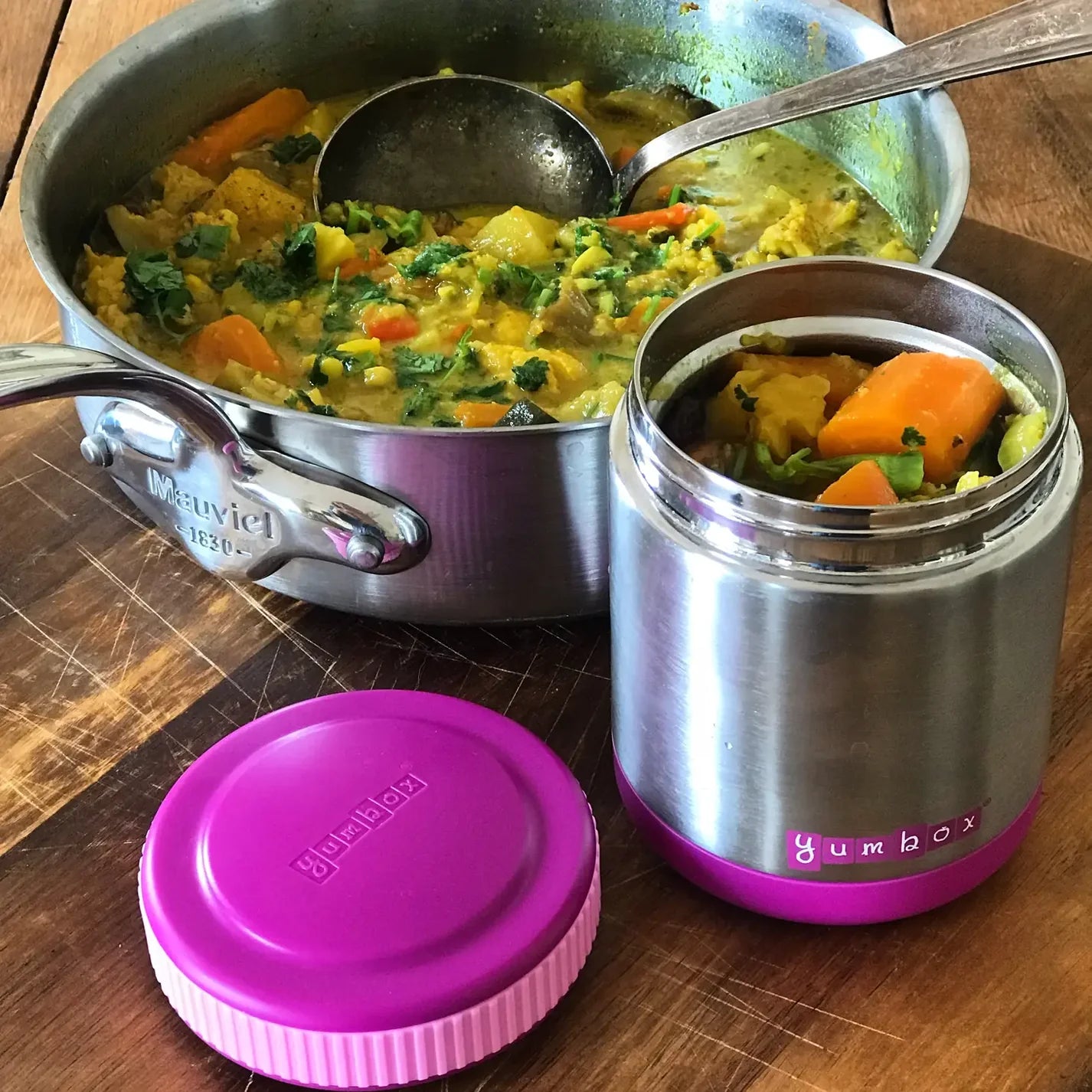Food Thermos with Spoon - Purple
